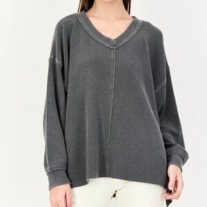Aerie Wonder Textured V-Neck Sweatshirt